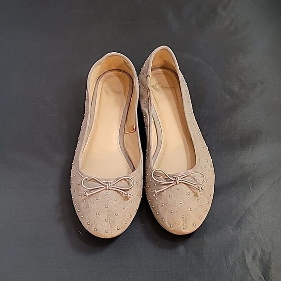 REPORT STUDDED ROUND TOE SLIP-ON WOMEN"S BALLET FLATS SHOE - Picture 4 of 14